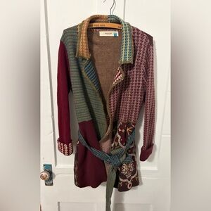 Anthropologie Sparrow
Patchwork Jacquard Cardigan m
Sweater Wrap